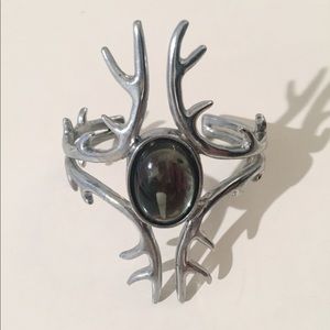 House of Harlow Silver Antler Gem Cuff